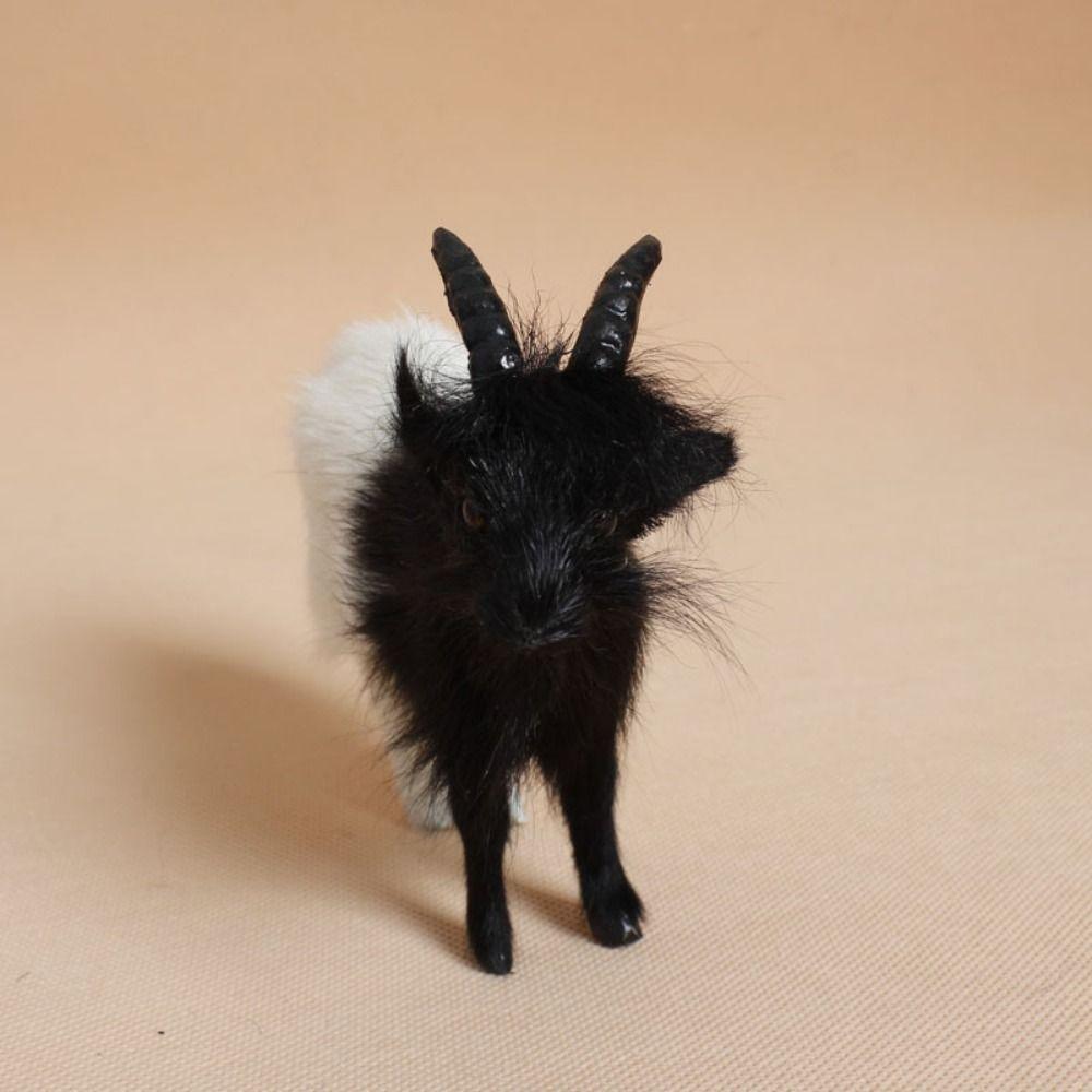Simulation Goat Plush Toys Cute Goat  Figurine Ornament Goat Plush Doll  Yard