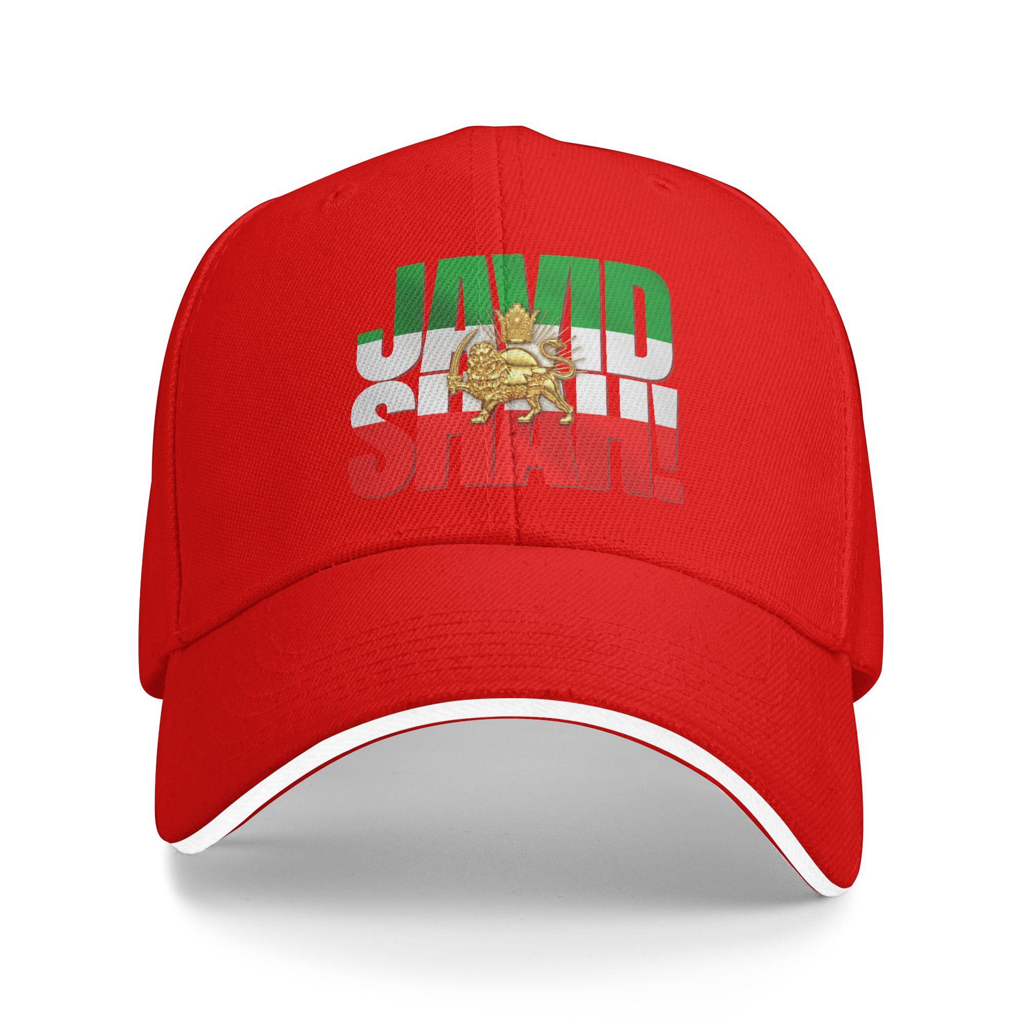 Javid Shah Iranian Flag Persian Pahlavi Baseball Cap Outdoor Sport Breathable Hip Hop Hats Women Unisex Vintage Print Snapback Cap One Size