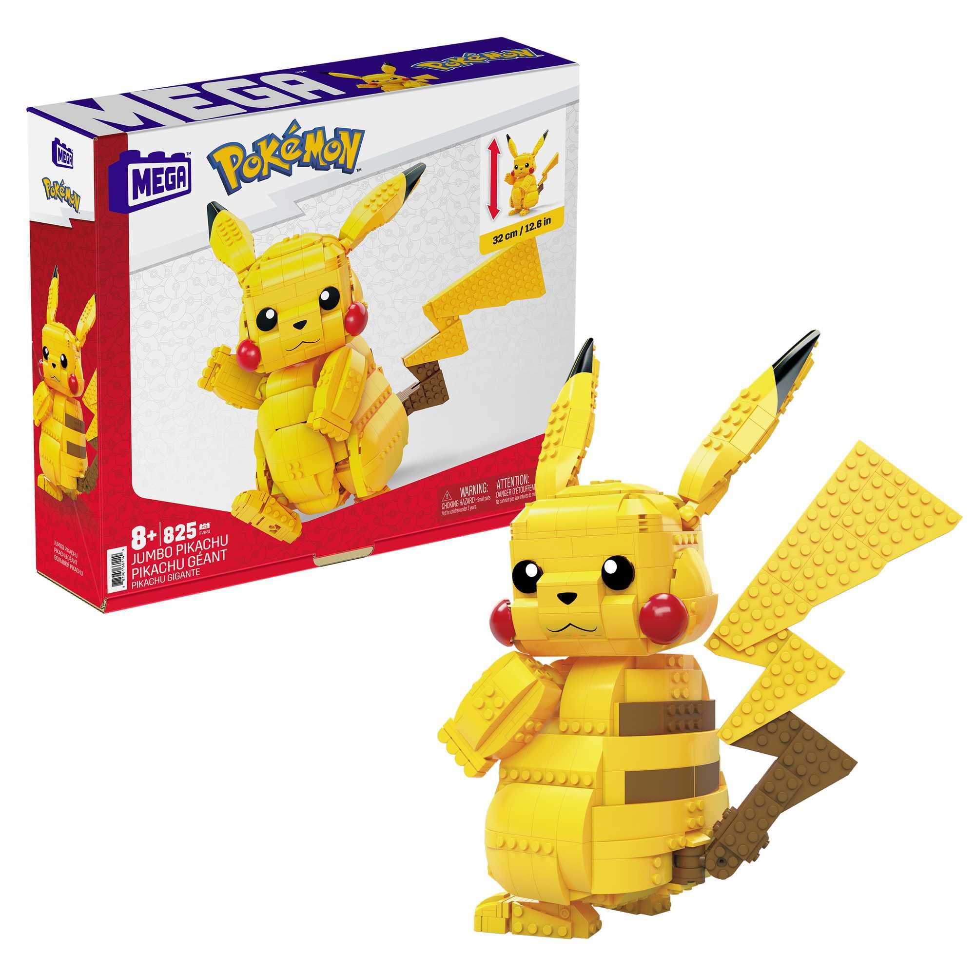 

Mega Construx Jumbo Pikachu Block 806 деталей FVK81