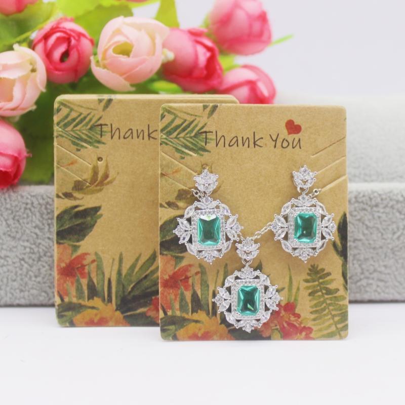 50/100 Pcs 5.1X6.3cm White/kraft Paper Multiple Earring Necklace Display Card