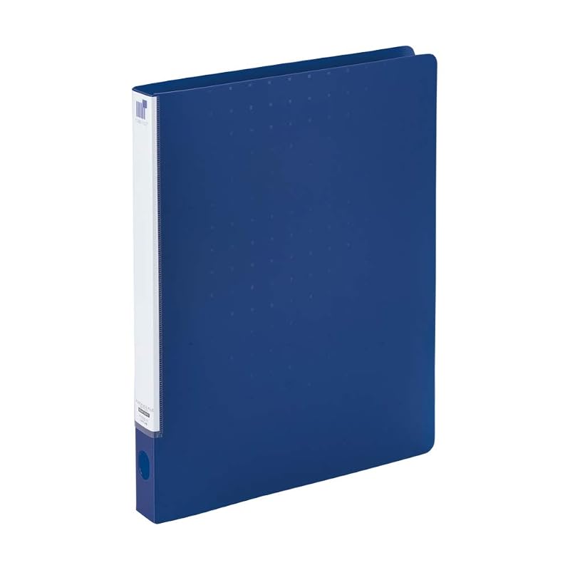 LIHIT LAB Binder, Punchless File, One-Touch Opening/Closing, A4, S-Type, Navy, F7032-11