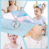 Creative New Gold Color Silver Color Zircon Heart -Shaped Pony Children 'S Unicorn Necklace Cute Accessories Fashion Girls Jewelry