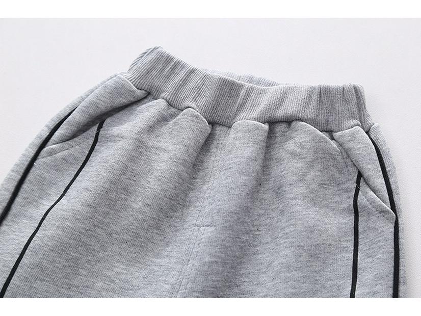 Boys' Autumn Long Sleeve Letter Print Stand Collar Two-Piece Set for Toddlers and Kids - Fashionable and Trendy