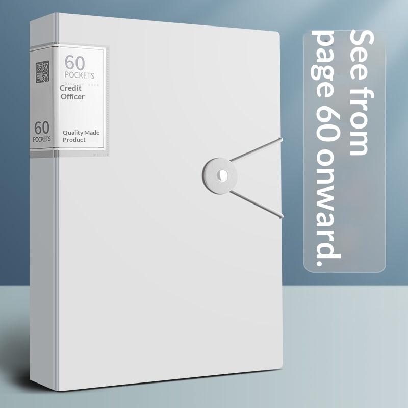 1Pcs Pp High Transparency And Waterproof Insert Brochure 60/100 Pocket A4 File Folder Suitable For A4 Size Documents And Papers