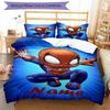 3pcs Custom Name Spider Man Bedding Set Duvet Cover Closure Includes 1 Duvet Cover & 2 Pillowcases, Soft and Comfortable for All Seasons.
