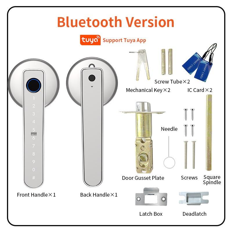 Inteligentny zamek do drzwi z czytnikiem linii papilarnych - Bezkluczykowe wejście z kodem PIN i klamką, Konstrukcja zapobiegająca podglądaniu dla bezpieczeństwa domu, Automatyczne blokowanie