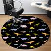 1pc Dinosaur Pattern Chair Carpet for Office, Soft Flannel Throw Mat, Perfect for Office,Holiday Party Decoration Choice yy251113082