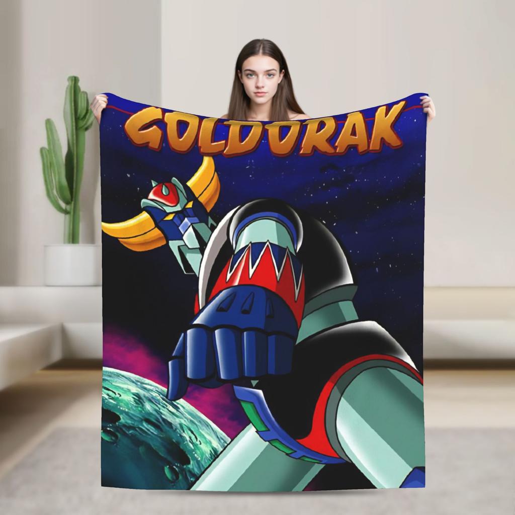 UFO Robot Grendizers Goldorak Blankets Japan Anime Fleece Funny Warm Throw Blankets for Home Restaurant Winter Car