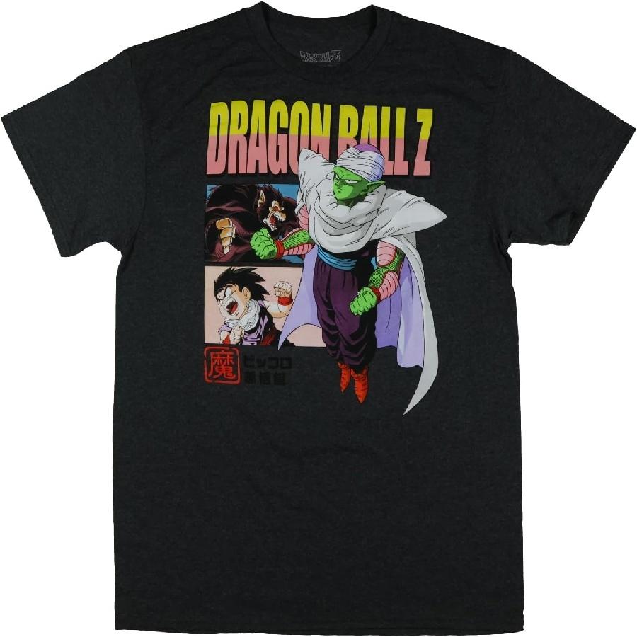 Dragon Ball Z T-Shirt Men s Piccolo Great Ape Gohan Short Sleeve Graphic Top S чёрный