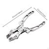 Leather Flat Plier Shiny Silver Stainless Metal Openwork Handles Parallel Jaw Pliers