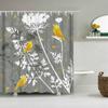 Retro Romantic Blooming Flowers Shower Curtain Bathroom S Waterproof Polyester Bath  with Hooks