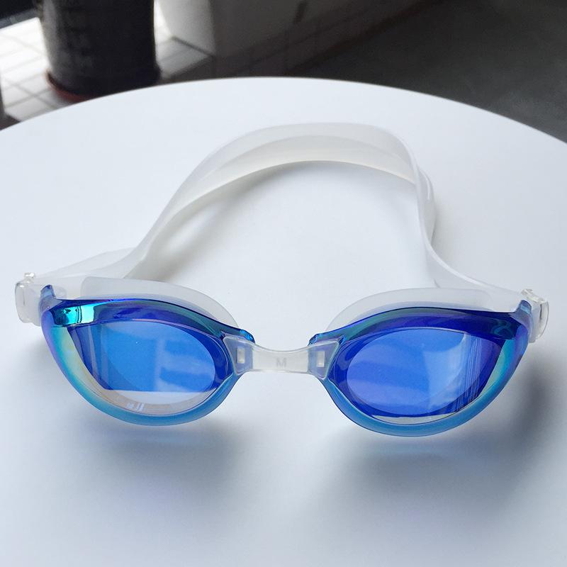 Clear Non-prescription Myopia Swimming Goggles Children's Silicone Swimming Goggles Waterproof and Anti-fog Electroplated Swimming Goggles
