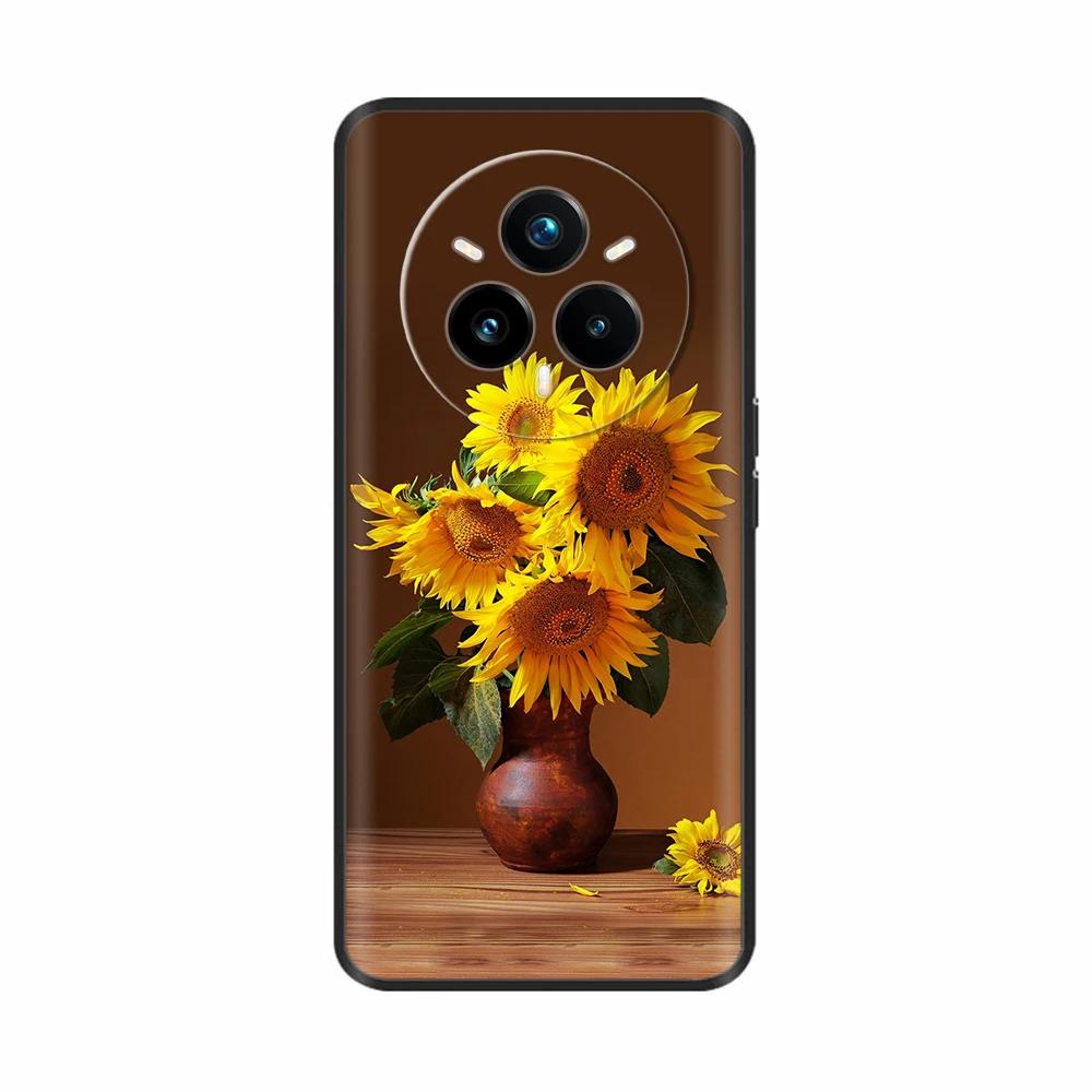 Für Realme 14 Pro Plus Hülle Rückseite Girly Mode Herz Blume Malerei Weiche TPU Hülle Fundas Für Oppo Realme 14 Pro+ Hüllen