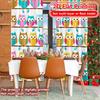 Thermal Flat Printing Curtains Without Rod Owls Parade Holiday Durable Polyester Curtain Set Of 2 Minimalist Made Washable