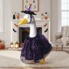 Purple Black Mesh Porch Geese Clothes Witch Hat Included Goose Witch Skirt  Porch Decoration