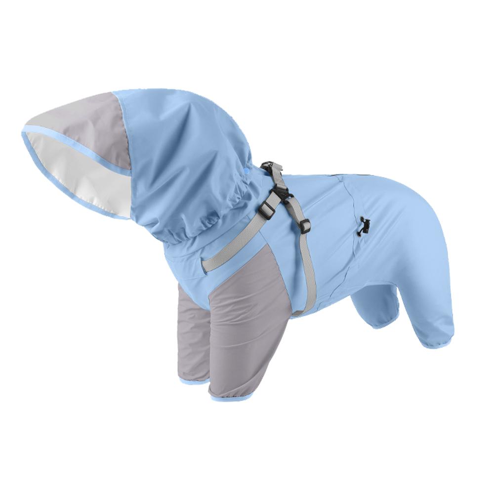 

Detachable Dog Raincoat with Harness Waterproof Pet Rain Coats for Small Medium Dogs Greyhound Shepherd Beagle mascotas Overalls S-advise 2.5-4kg