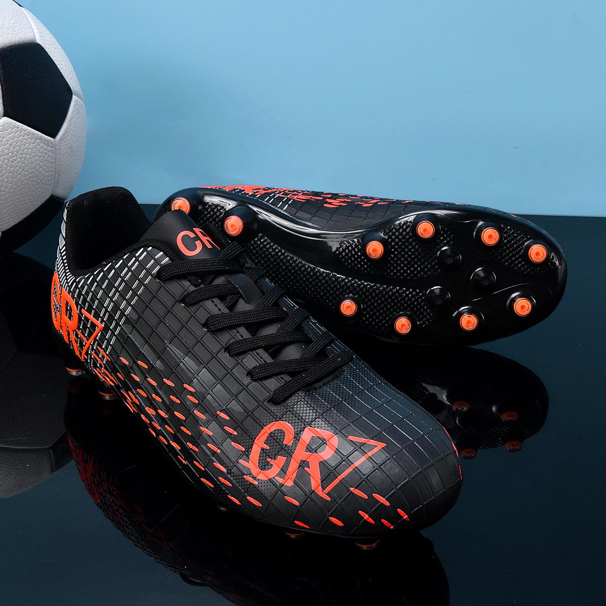 

New High Top Football Shoes Grass Sport Competition Long Studs Air-Permeable Football Boots for Teenagers And Students Unisex 35
