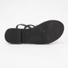 Sandale black geflochten Ormia mit Zebramuster Damen DEELUXE 74