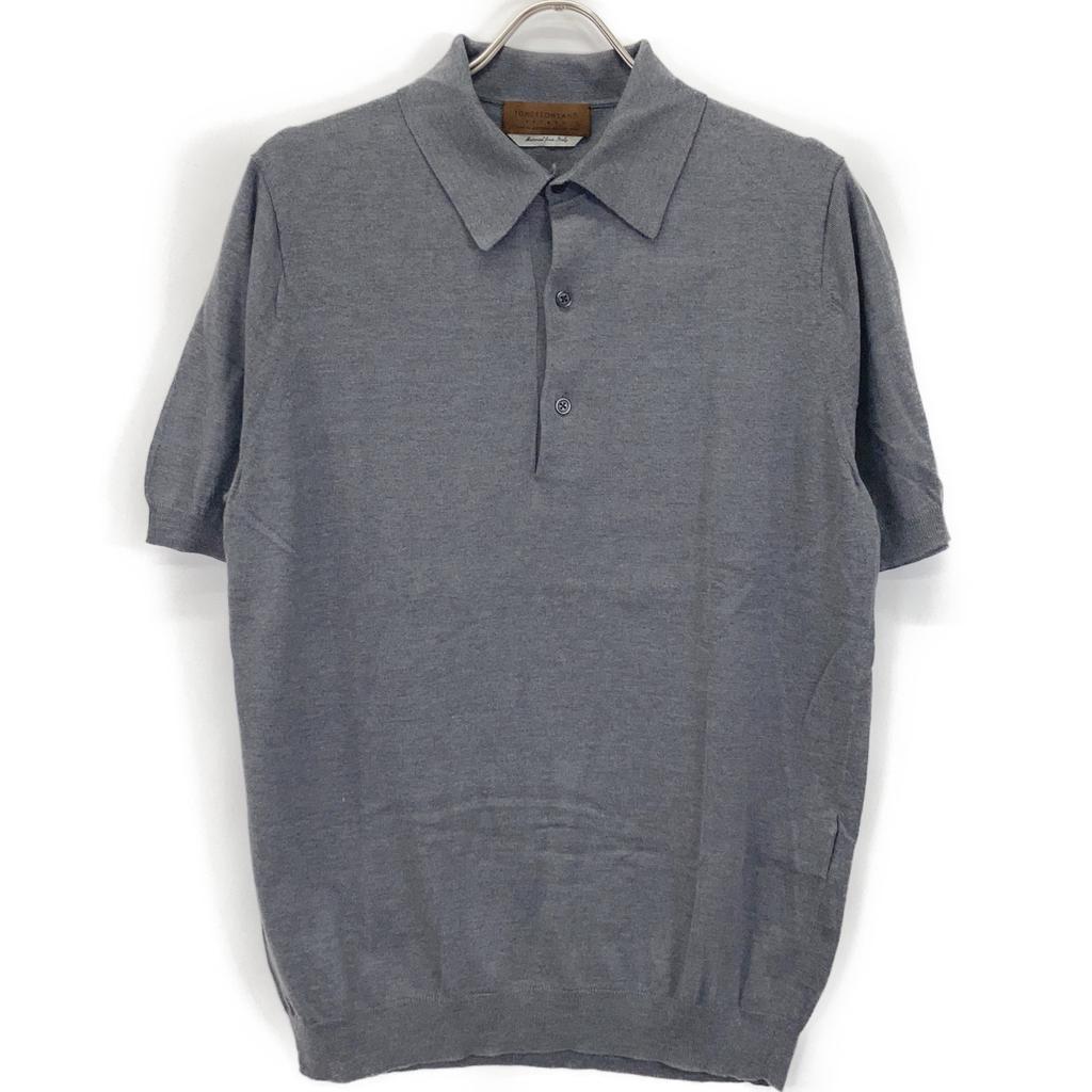 TOMORROWLAND 61-02-12-02002 Gray Silk Cotton Knit Polo Shirt SESIA Tops M grayUsed