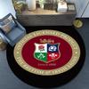 British & Irish Lions Round Rug for Livingroom,Bedroom, Palyroom, Chair Rug, Area Rug, Circle Carpet, Fan Christmas Gift