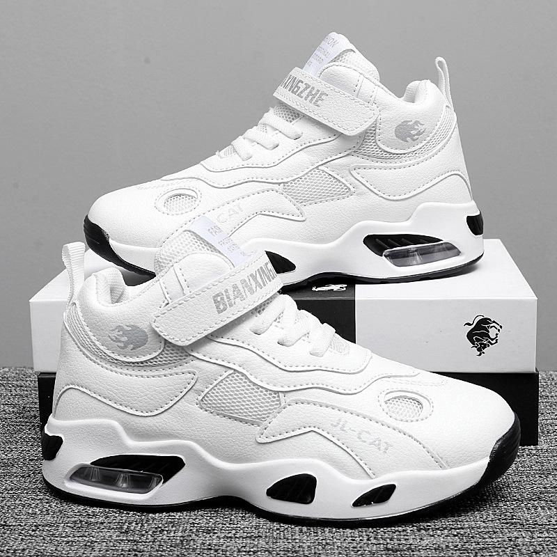 Children's summer and autumn mesh breathable basketball shoes Velcro air cushion running shoes Men's and adolescents professional training sports sho