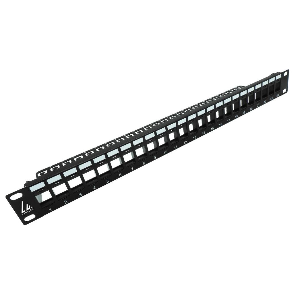 Lanview Patch Panel 24 Ports Utp Cat5E + Cat6 1U For 19" Rack, Lvn127596