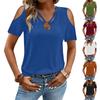 Womens Tops Dressy Casual V Neck Color Short Sleeve Blouse Casual Tops Summer Shirt