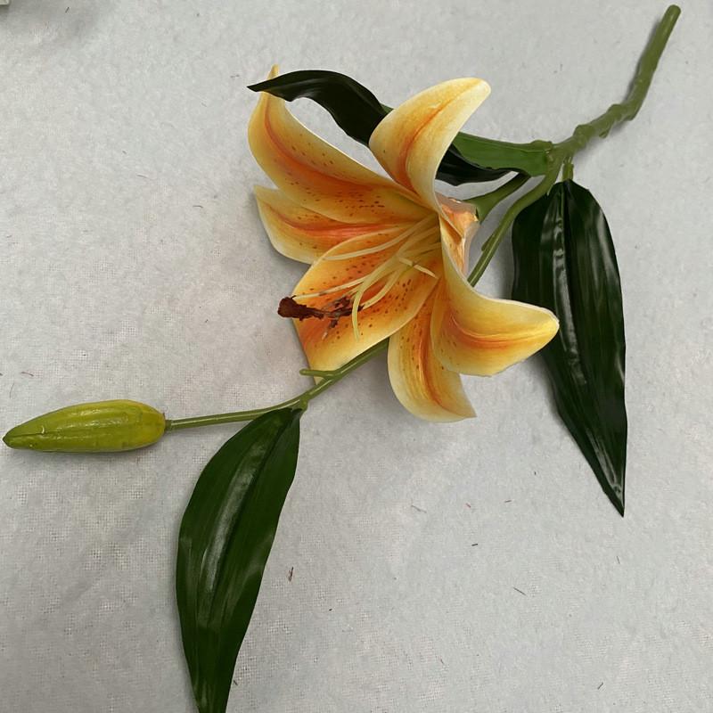 Cloth Realistic 3d Artificial Lilies Fake Flowers For Wedding Decor Home Props