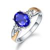 Sace Gems Anillo clásico de circón de aleación de cobre, joyería para mujer, regalo de fiesta de promesa de boda abierto