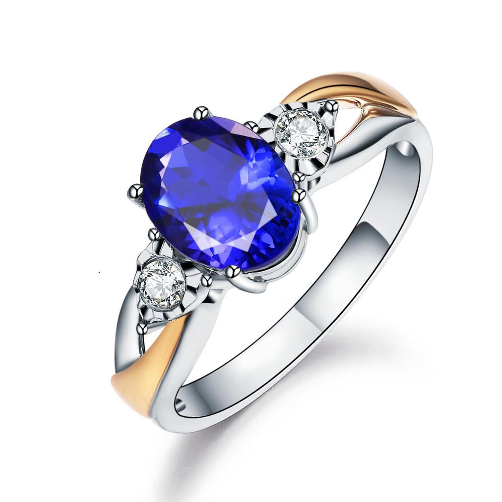 Sace Gems Anillo clásico de circón de aleación de cobre, joyería para mujer, regalo de fiesta de promesa de boda abierto
