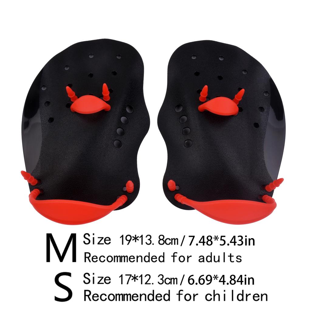 Black Swimming Fins Paddling Palm Adult Freestyle Paddling Training Fins Professional Swimming Equipment Palm