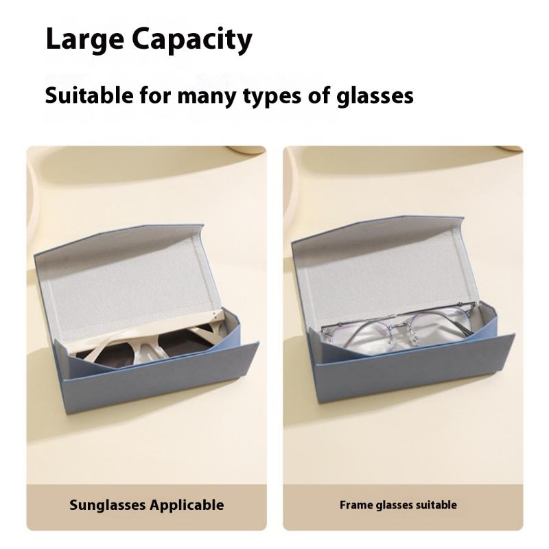 Foldable Eyeglass Case Triangle Glasses Box Waterproof Portable Black Folding Sun Glasses Box Eyeglasses Case