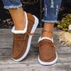 Women's Plus Size New Low Top Fleece Cuffed Lace Up Warm Casual Cotton Shoes