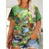 3D Printed Fashion Women's T-shirt Summer Breathable Casual Versatile