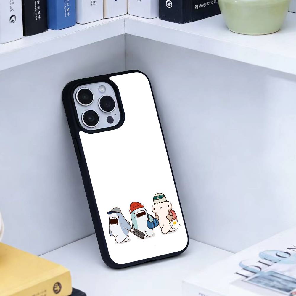 D-Cute Shark Phone Case For iPhone 17,16,15,14,13,Pro,Max,Plus,Magnetic For Magsafe Wireless Charging