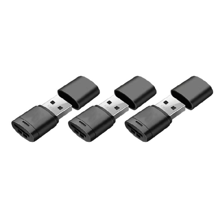 

Slim Portable Memory Card Reader USB2.0 High Performances for Camera Drones Computer System чорний