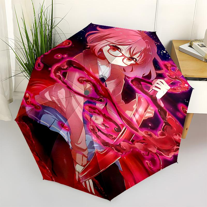 

1pc Kaguya-sama: Love is War Inspired Outdoor Umbrella - Automatic Opening/Closing, Portable Tri-Fold Design with 8-Bone Iron Frame - Perfect Gift for