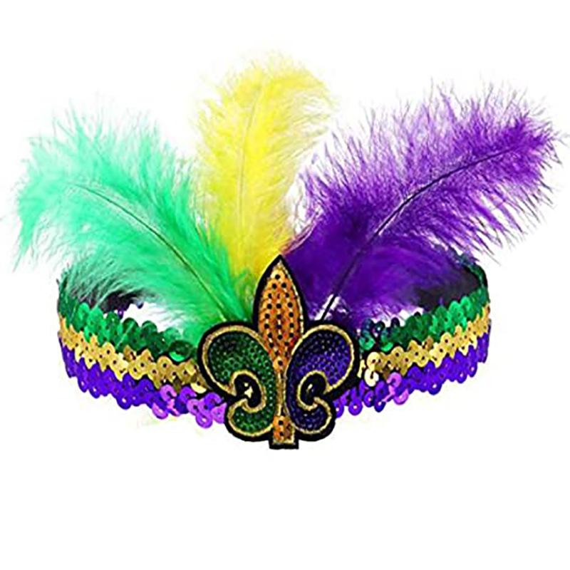 Mardi Gras Accessories Stage Costume Set Props Hats Masks Headbands Beaded Necklaces Sunglasses Socks Halloween Prop Decorations