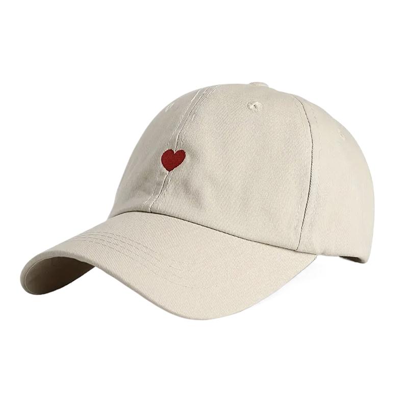 Simple Leisure Baseball Caps Versatile Love Embroidered Visor Hats Unisex  Streetwear Hats Outdoor Casual Duckbill Cap