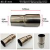 Moderno La Tail YM-305-MJ Conversion Pipe Muffler Pipe Set of 2 Joints, Stainless Steel