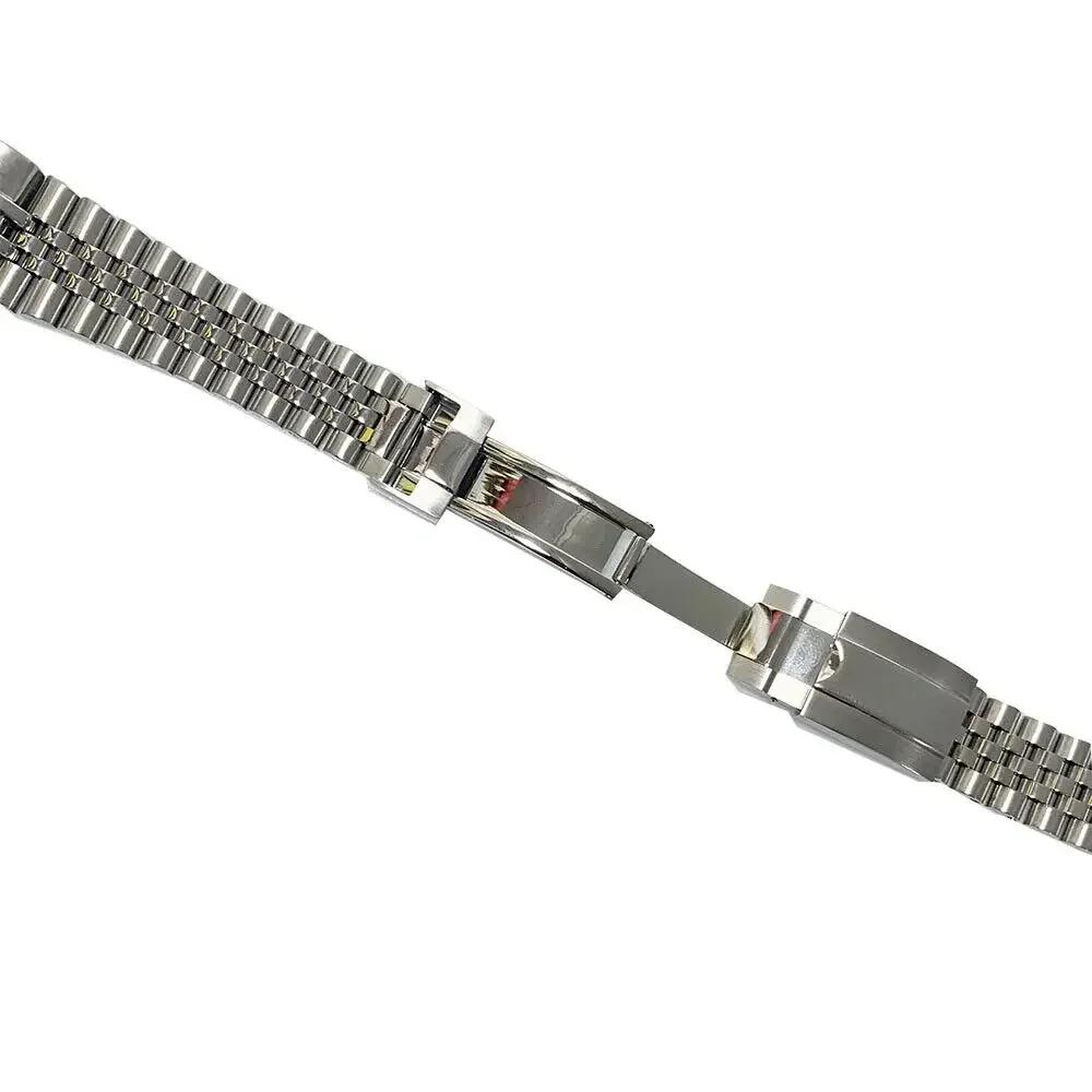 Rolamy 22mm 316L Ocelové Pevné Zakřivené Konce Šroubovací Články s Oyster Sponou Jubilejní Náramek Řemínek na Hodinky pro Seiko 5 SRPD53K1