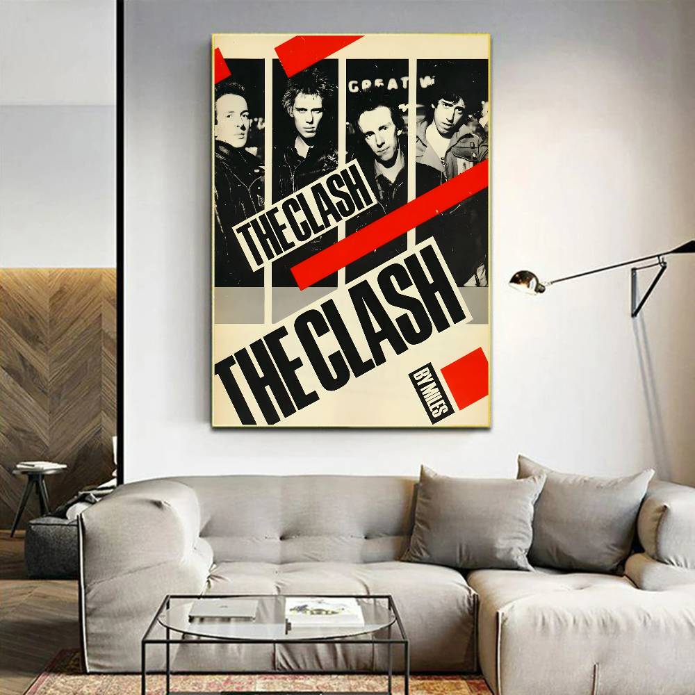 Clash The Band Anime Posters Sticky Whitepaper Sticker DIY Room Bar Cafe Kawaii Room Decor