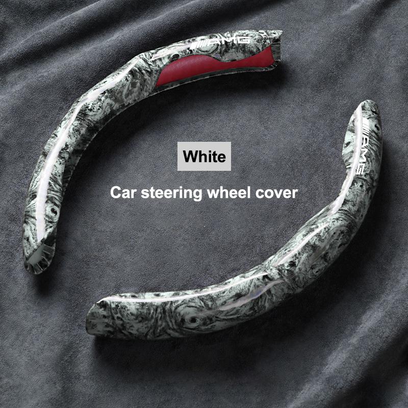 Car Steering Wheel Cover Leather Anti-slip Protective Case For Mercedes Benz AMG W203 W206 W220 W205 W211 W212 W201 W168 W169 ee1