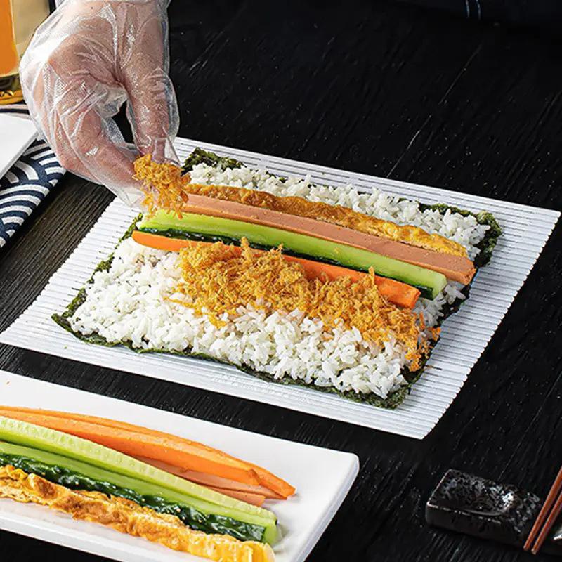 DIY Sushi Roller Mats Washable Reusable Sushi Roll Mold Mat DIY Food Rolling Rice Rolling Maker Cake Roll Pad