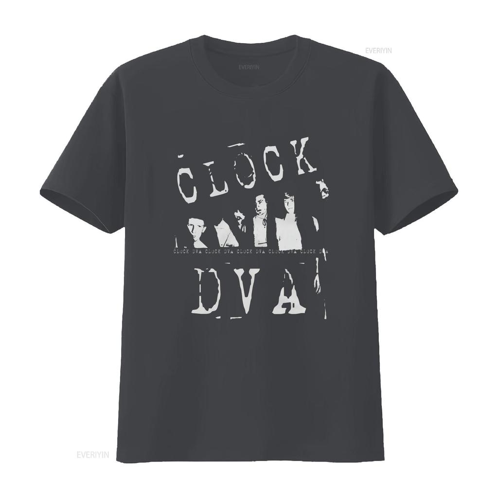 Clock Dva Band Artwork Black T Shirt Short Sleeve All Sizes S To 45xl 1t261 Vintage Washed Casual Unisex Streetwear Breathable