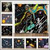 Curtain Space Universe Starry Sky Illustration 3D Digital Printing Blackout Curtain Bay Window