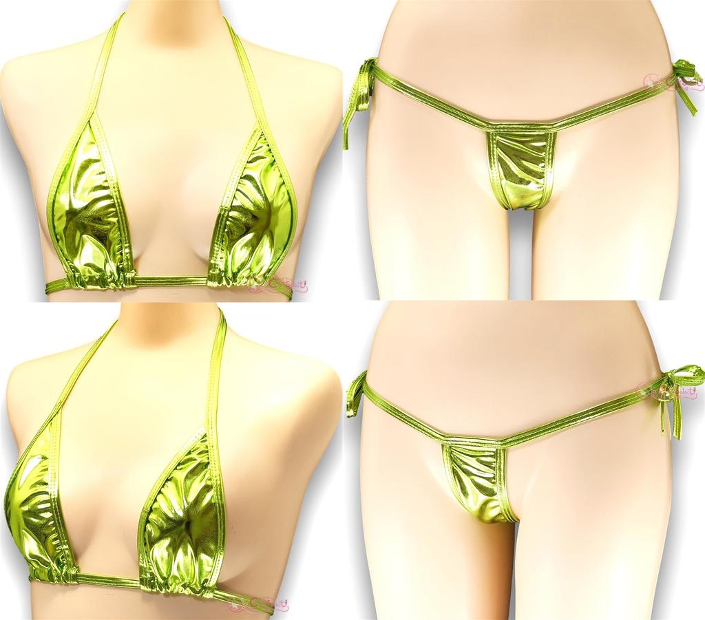 Micro Extra String Sexy Extreme Triangle B7RS Green F [Cat Select] Bikini, T-Back, T-Front, Small, Panties, Lingerie, Underwear, Cosplay, Swimsuit,