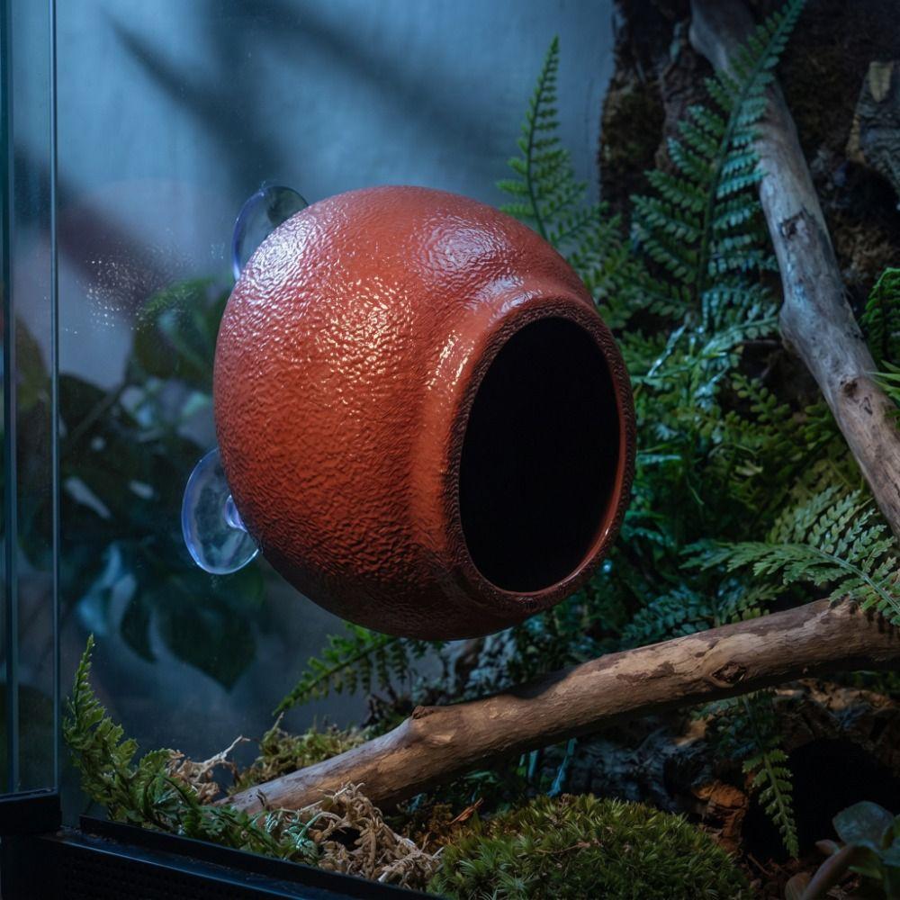 Suction Cup Reptile Hideouts Egg Shaped Climbing Habitat Safe Terrarium Decoration  Gecko Habitat