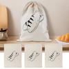 Set Of 3 Practical Linen Bread Bags Reusable And Washable Pockets With Drawstring For Bread And Produce Storage