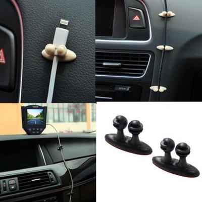 2 szt. Zacisk do przewodu samochodowego Uchwyt na kabel Tie Fixer Organizer Upuść zacisk samoprzylepny